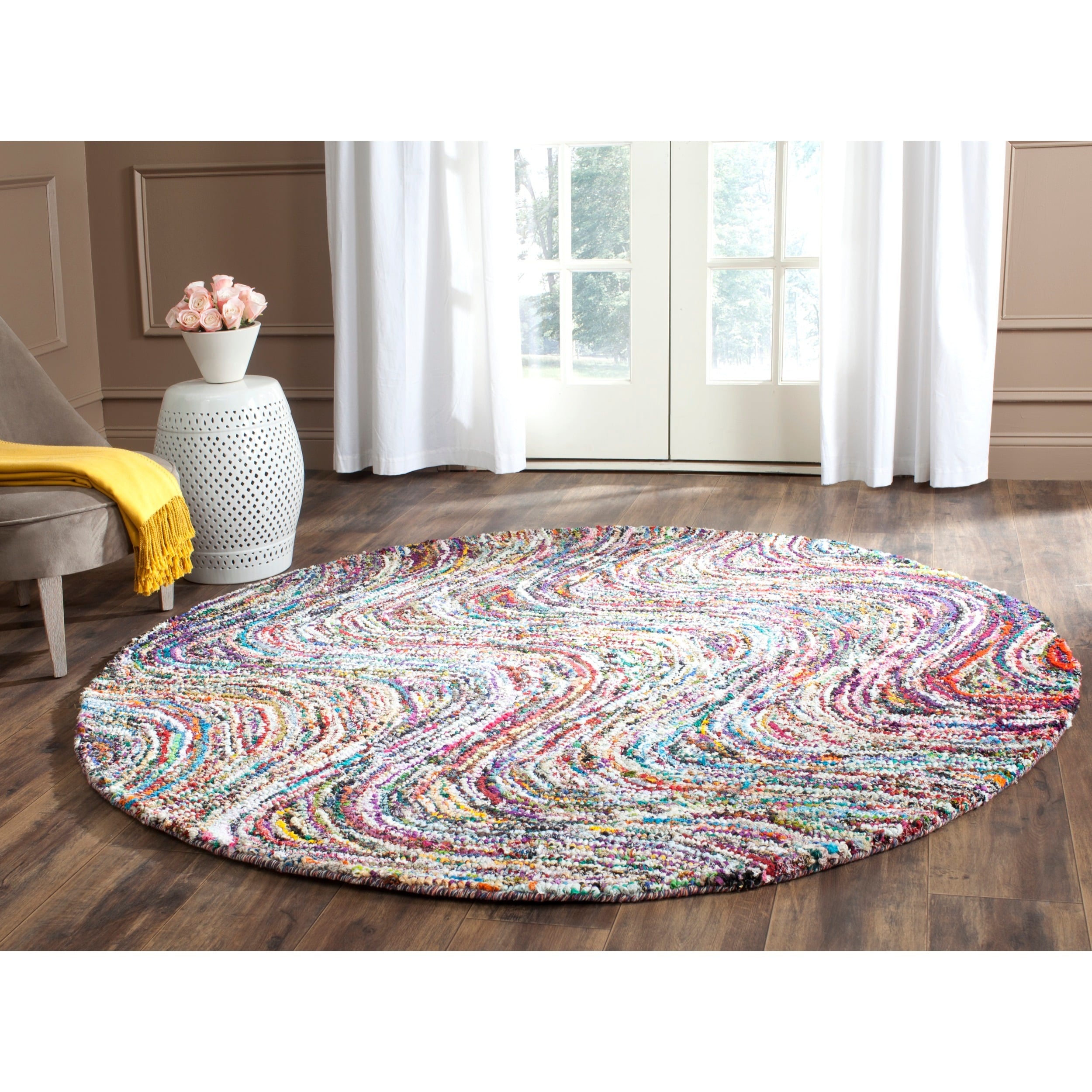 Safavieh Hand Tufted Nantucket Multi Cotton Rug (6 Round)  