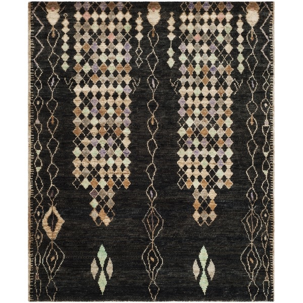 Safavieh Hand-knotted Bohemian Black/ Beige Jute Rug (8' x 10')