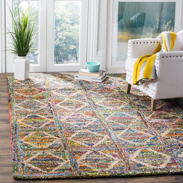 Safavieh Handmade Nantucket Modern Abstract Multicolored Cotton Rug - multi - 8' x 10'