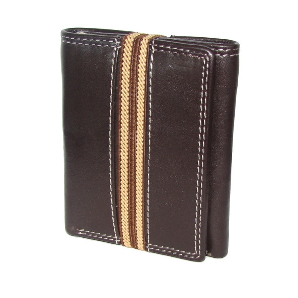 Shop Genuine Cowhide Men&#39;s Leather Wallet with Stretch Band Closure - Free Shipping On Orders ...