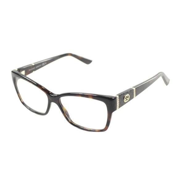 Gucci Women's 'GG 3559 TVD' Havana Eyeglasses - 16765260 - Overstock ...