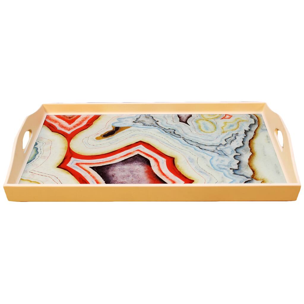 Colorful Marbled Rectangular Tray