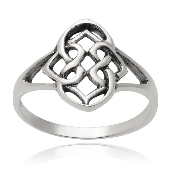 Shop Journee Collection Sterling Silver Celtic Ring - Free Shipping On ...