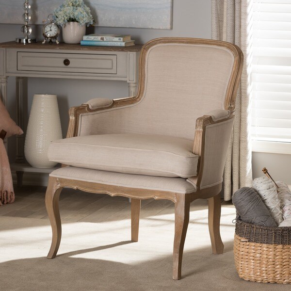 Shop Baxton Studio Napoleon Traditional French Accent Chair in Brown