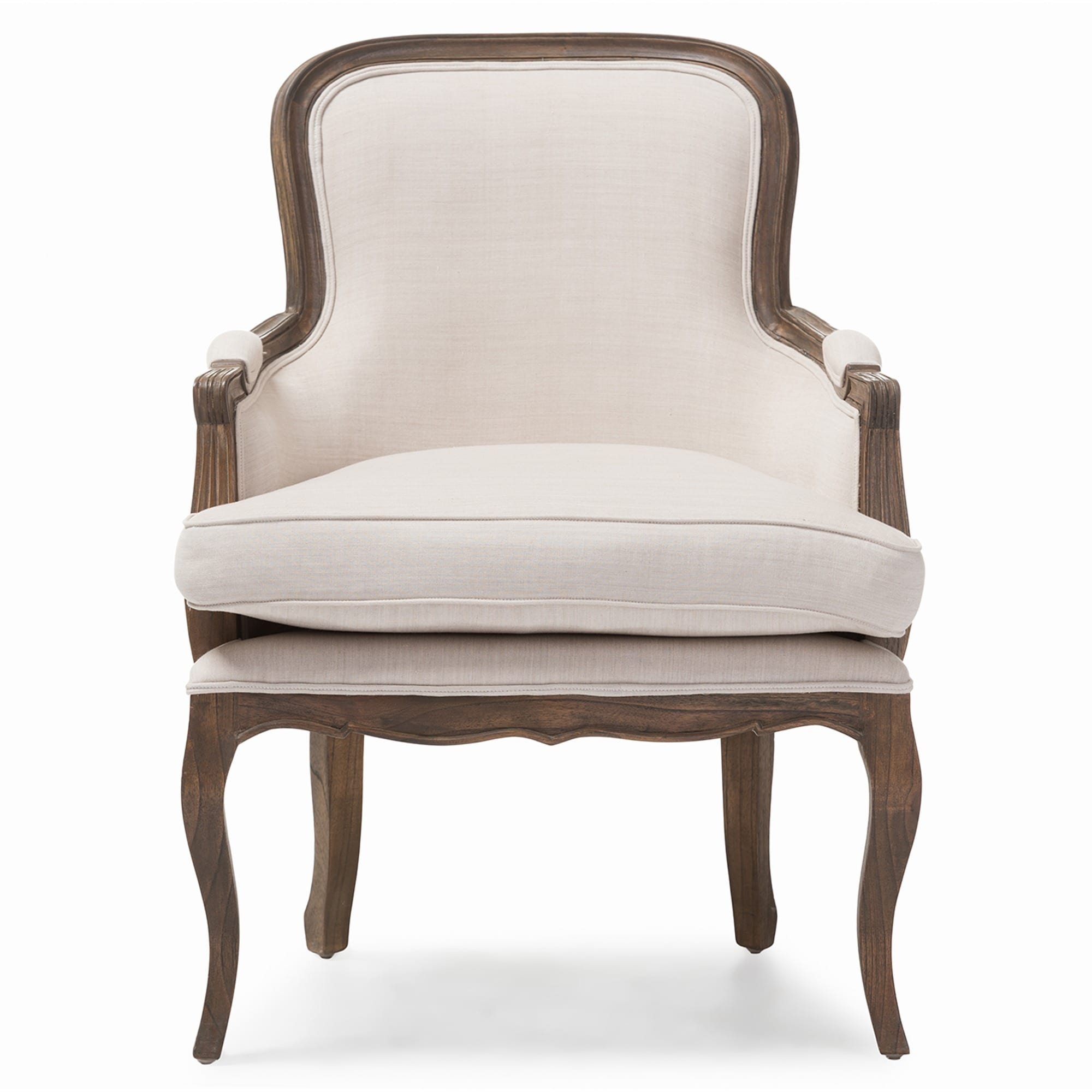 Baxton Studio Napoleon Traditional French Accent Chair In Brown Ash Wood Finish On Sale Overstock 9576726