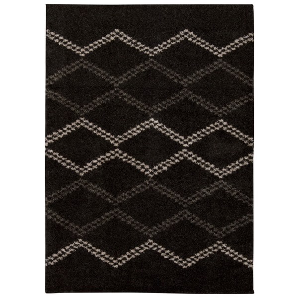 Shop Rug Squared Pueblo Black Graphic Area Rug - 8' x 10' - On Sale ...