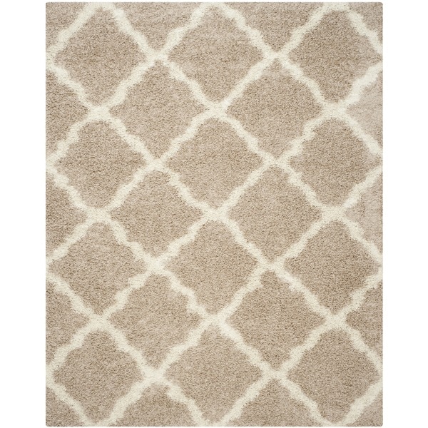 Safavieh Dallas Shag Beige/ Ivory Rug (51 x 76)