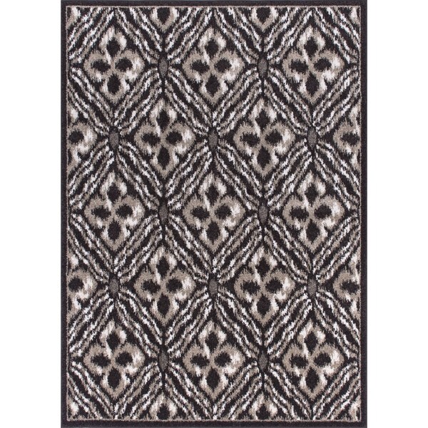 Rug Squared Riverside Espresso Abstract Area Rug (7'10 x 10'6) - 7'10" x 10'6"