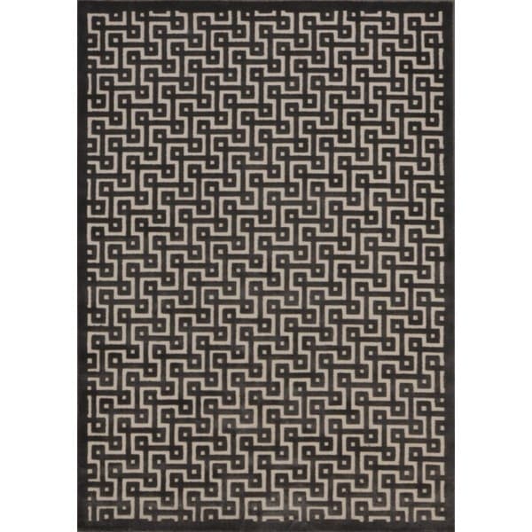 Rug Squared Montrose Ivory/ Charcoal Geometric Area Rug (26 x 4