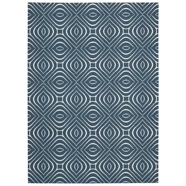 Rug Squared Milford Cadet Blue Graphic Area Rug (4 x 6)   16767419