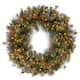 48-inch Wintry Pine Wreath with Clear Lights - 48 inches diameter x 7 inches deep - 48 inches diameter x 7 inches deep