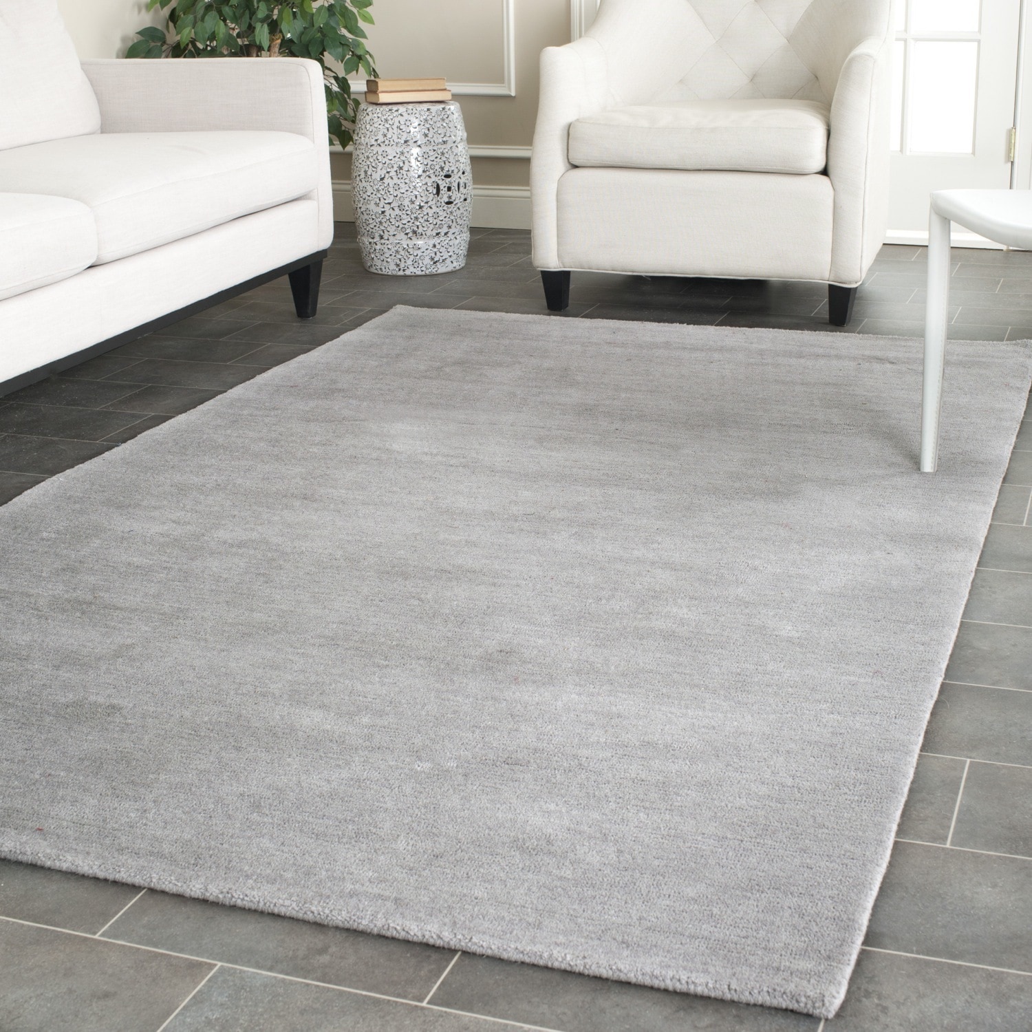 Shop Safavieh Handmade Himalaya Grey Wool Rug 10' x 14' On Sale