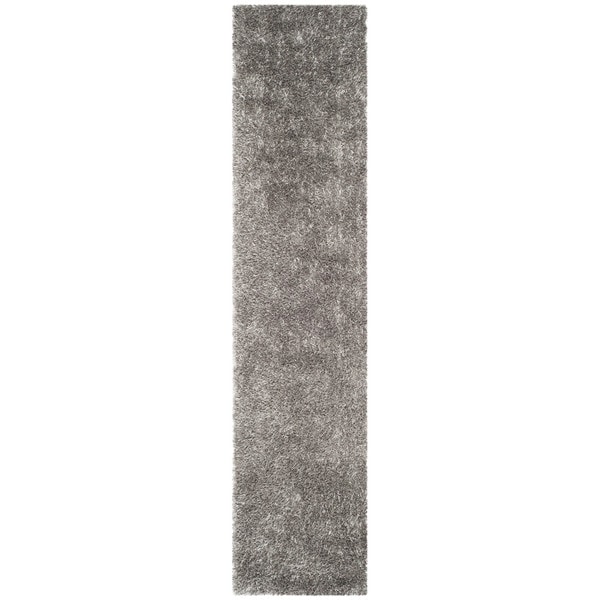 Safavieh Hand Tufted Shag Grey/ Grey Polyester Rug (23 x 12