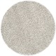 preview thumbnail 16 of 36, SAFAVIEH New York Shag Ruslana 1.2-inch Thick Rug 4' Round - Grey/Grey
