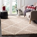 Safavieh Hudson Diamond Shag Ivory/ Grey Rug (8' x 10')