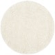 preview thumbnail 21 of 36, SAFAVIEH New York Shag Ruslana 1.2-inch Thick Rug 4' Round - Ivory/Ivory