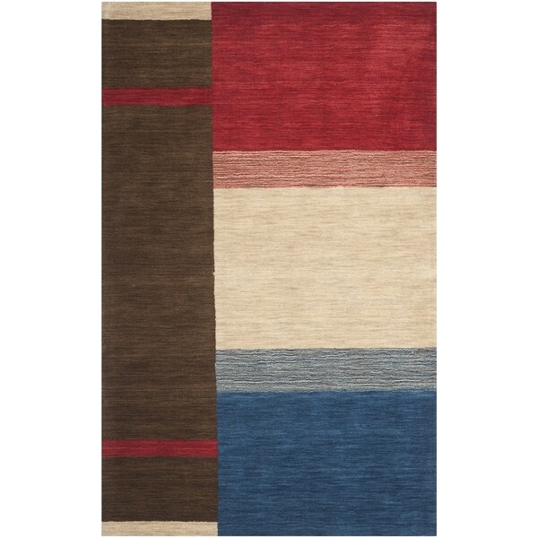 Safavieh Handmade Himalaya Brown/ Multi Wool Rug (3 x 5)