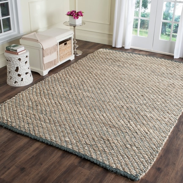 Safavieh Casual Natural Fiber Hand-Woven Blue/ Natural Jute Rug - 8' x 10'