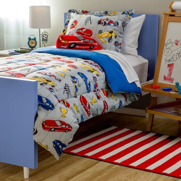 Shop Kids Collection Race Car 4 Piece Comforter Set Free