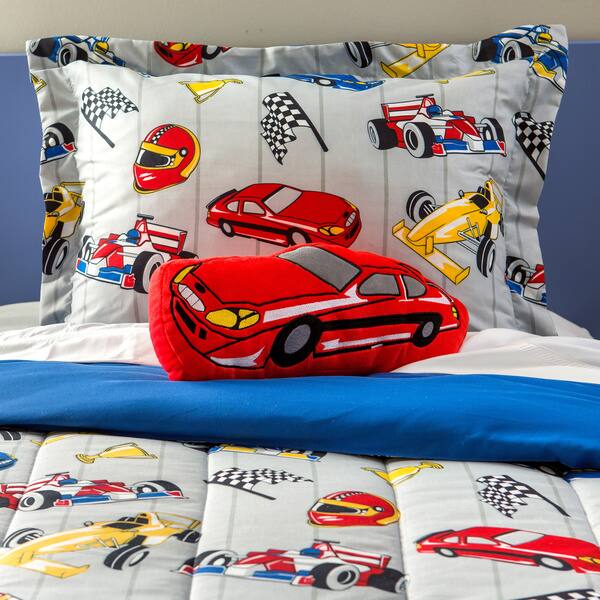 Shop Kids Collection Race Car 4 Piece Comforter Set Free