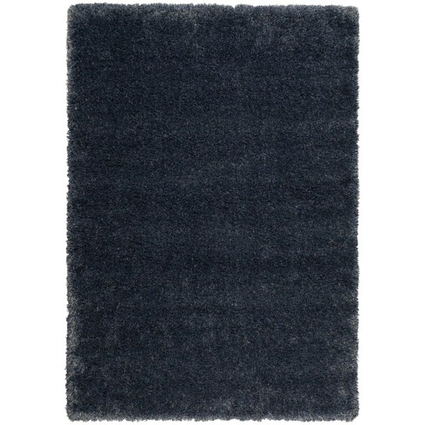 Rug Squared Monticello Navy Solid Shag Rug (311 x 511)  