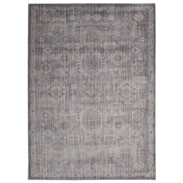 Rug Squared Phoenix Charcoal Oriental Area Rug - 5'3 x 7'3