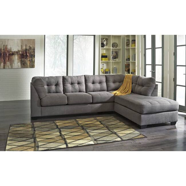 Maier Charcoal Corner Chaise and Sofa Sectional