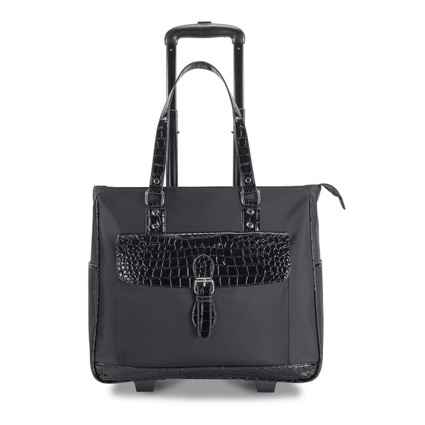 Heritage "Lake View" Women's Nylon Rolling 17-inch Laptop & Tablet Carry-On Wheeled Business Tote. Opens flyout.