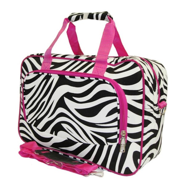 Shop World Traveler Zebra 15inch Lightweight CarryOn Shoulder Tote