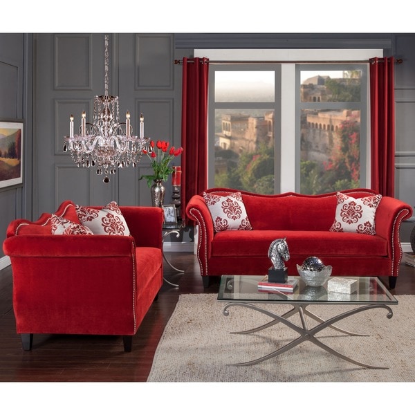 Furniture of america othello 2 piece sofa set free shipping ...