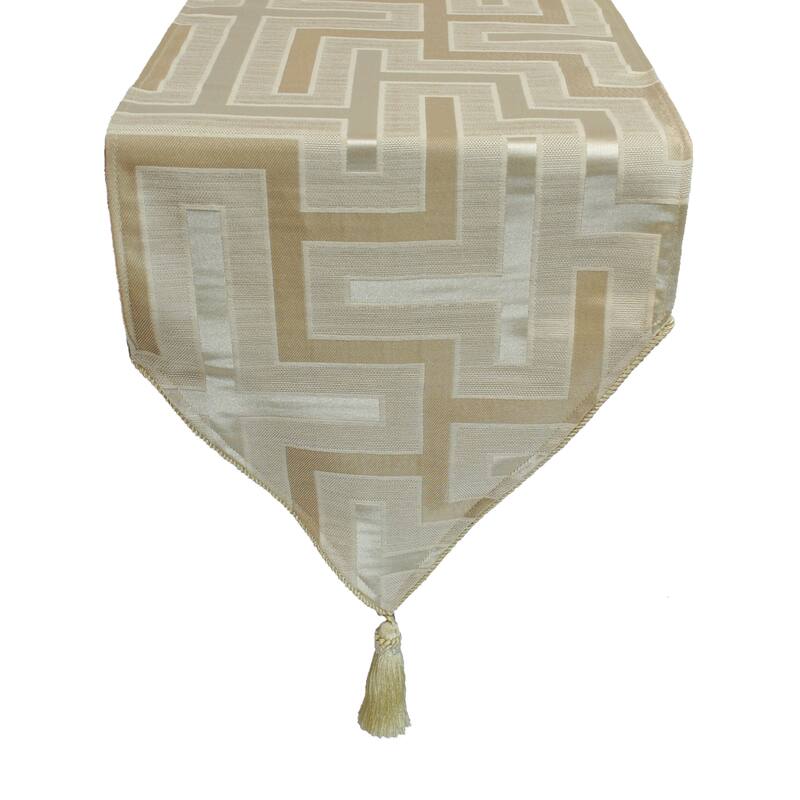 Austin Horn En' Vogue Maze Beige Luxury Table Runner - 13 x 72