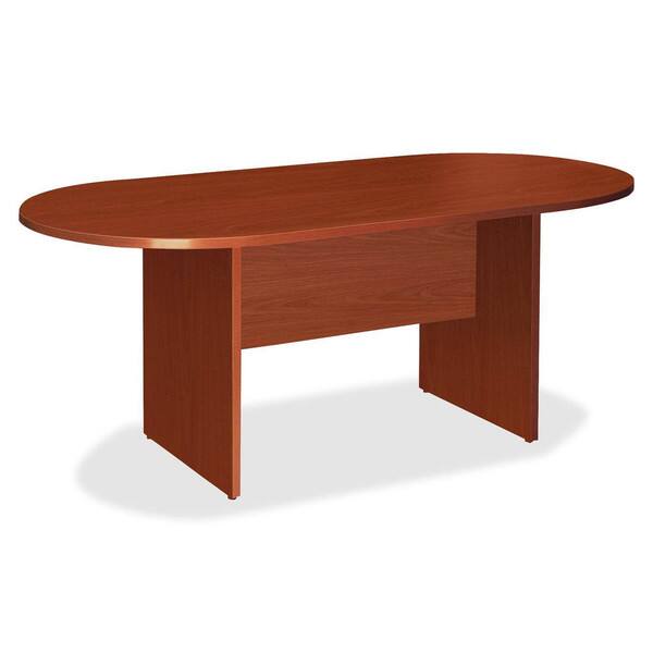 Lorell Essentials Oval Conference Table Top Fabric Cherry Bed Bath