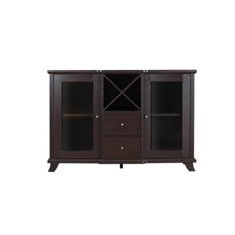 Furniture of America Zula Contemporary Brown 47-inch 4-shelf Dining Buffet