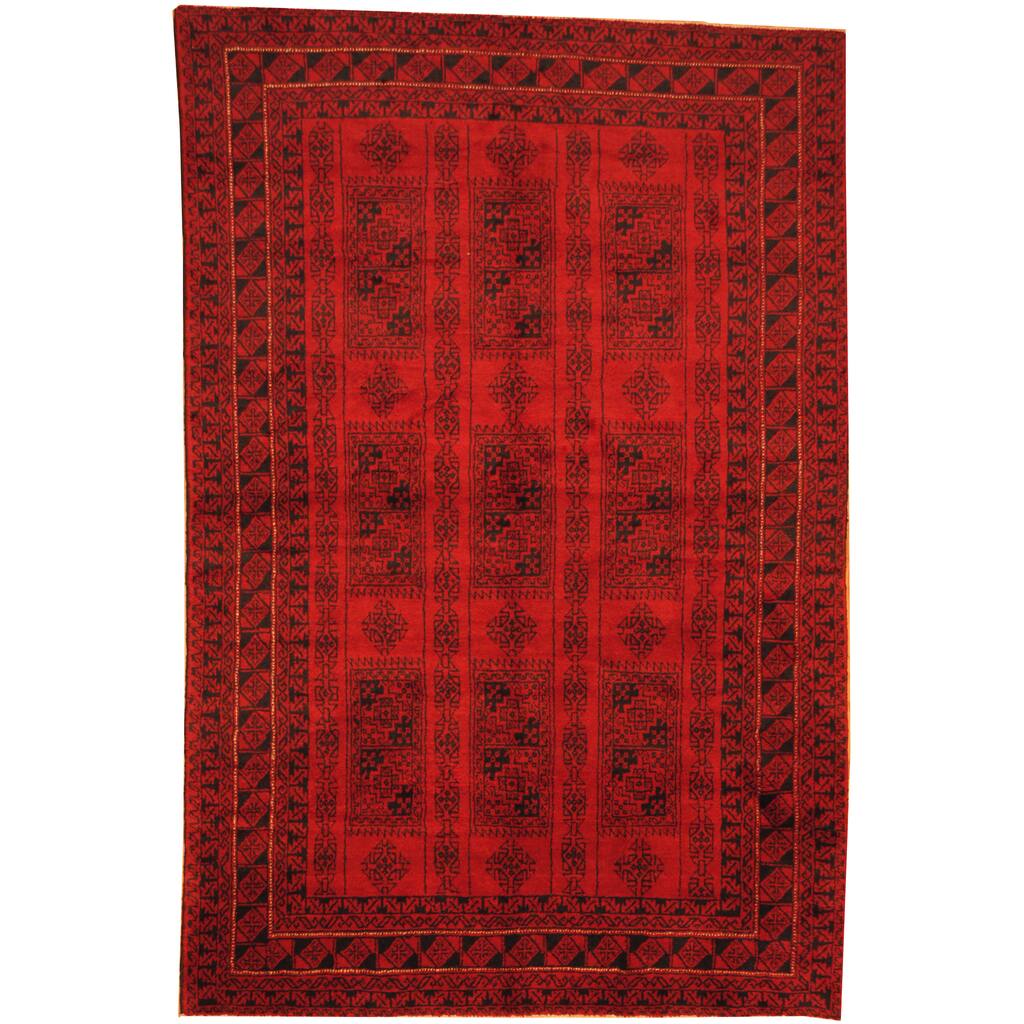 Handmade One-of-a-Kind Balouchi Wool Rug (Afghanistan) - 6'3 x 9'6