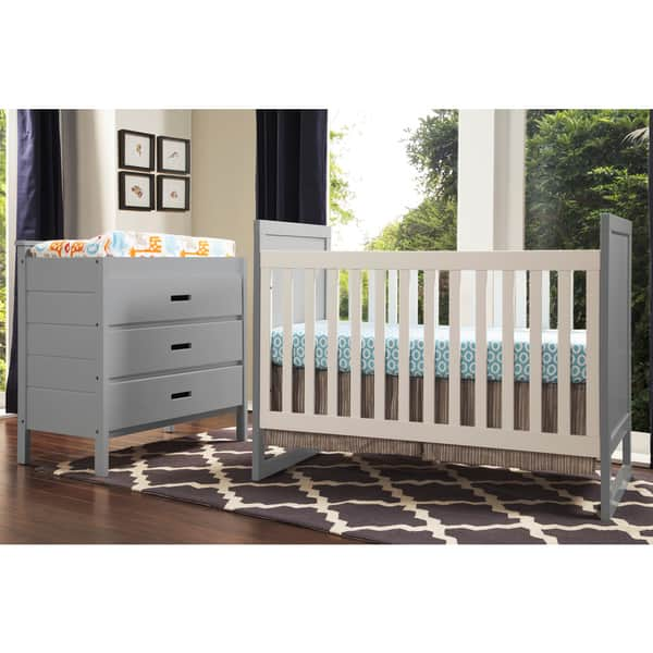 Shop Modena Mod Two Tone 3 In 1 Convertible Crib Overstock 9584552