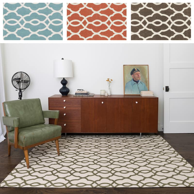 Alexander Home Ledbury Trellis Cotton Flatweave Rug