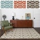 preview thumbnail 8 of 9, Alexander Home Ledbury Trellis Cotton Flatweave Rug