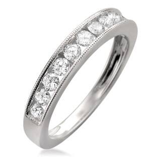 montebello 18k white gold 12ct tdw diamond milgrain channel set wedding band - Overstock Wedding Rings montebello 18k white gold 12ct tdw diamond milgrain channel set wedding band - Overstock Wedding Rings