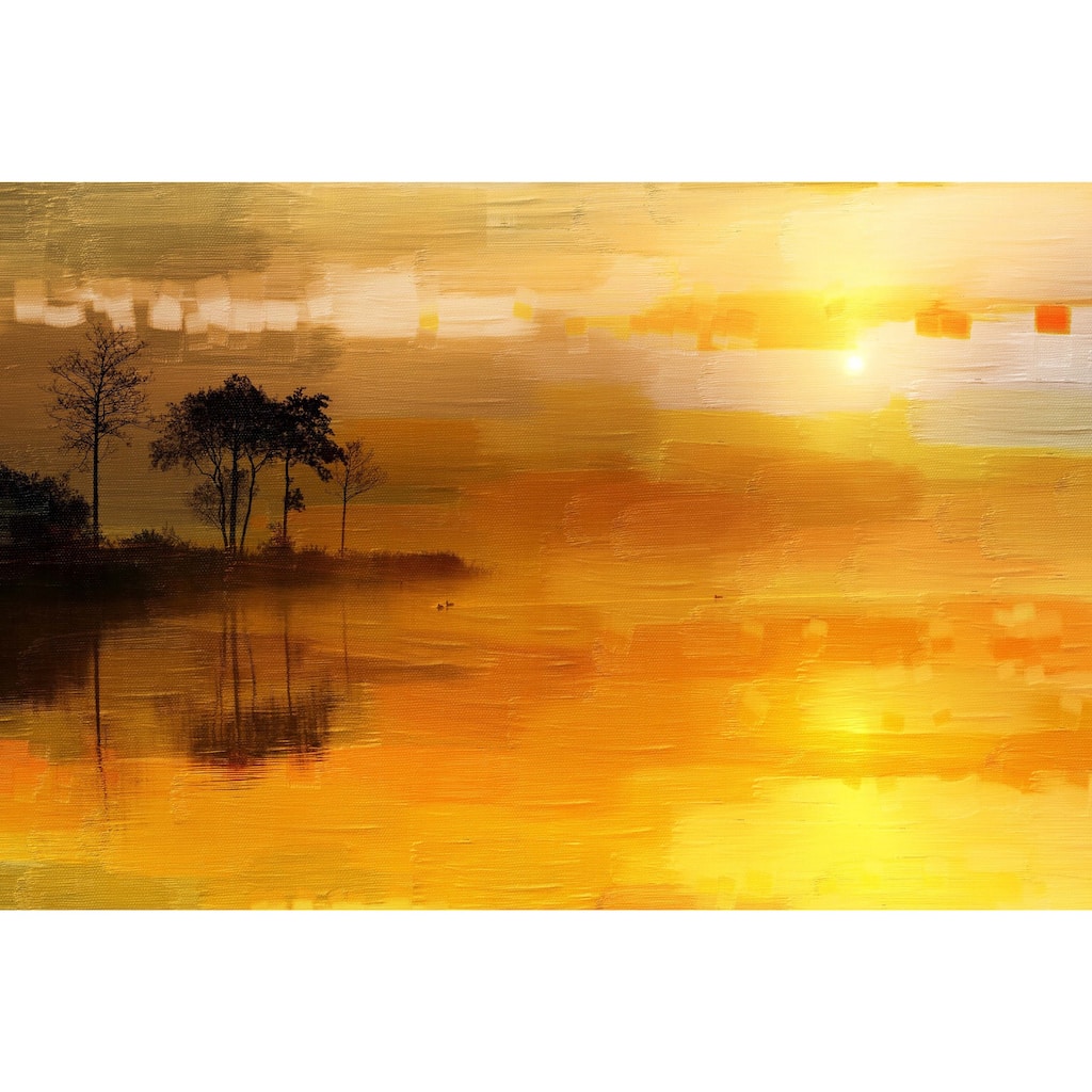 Marmont Hill Art Collective 'Golden Lake' Canvas Art - Multi-Color