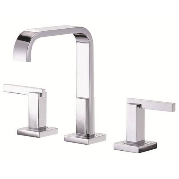 Gerber Widespread Sirius Trimline Polished Chrome Faucet with Touch-down Drain
