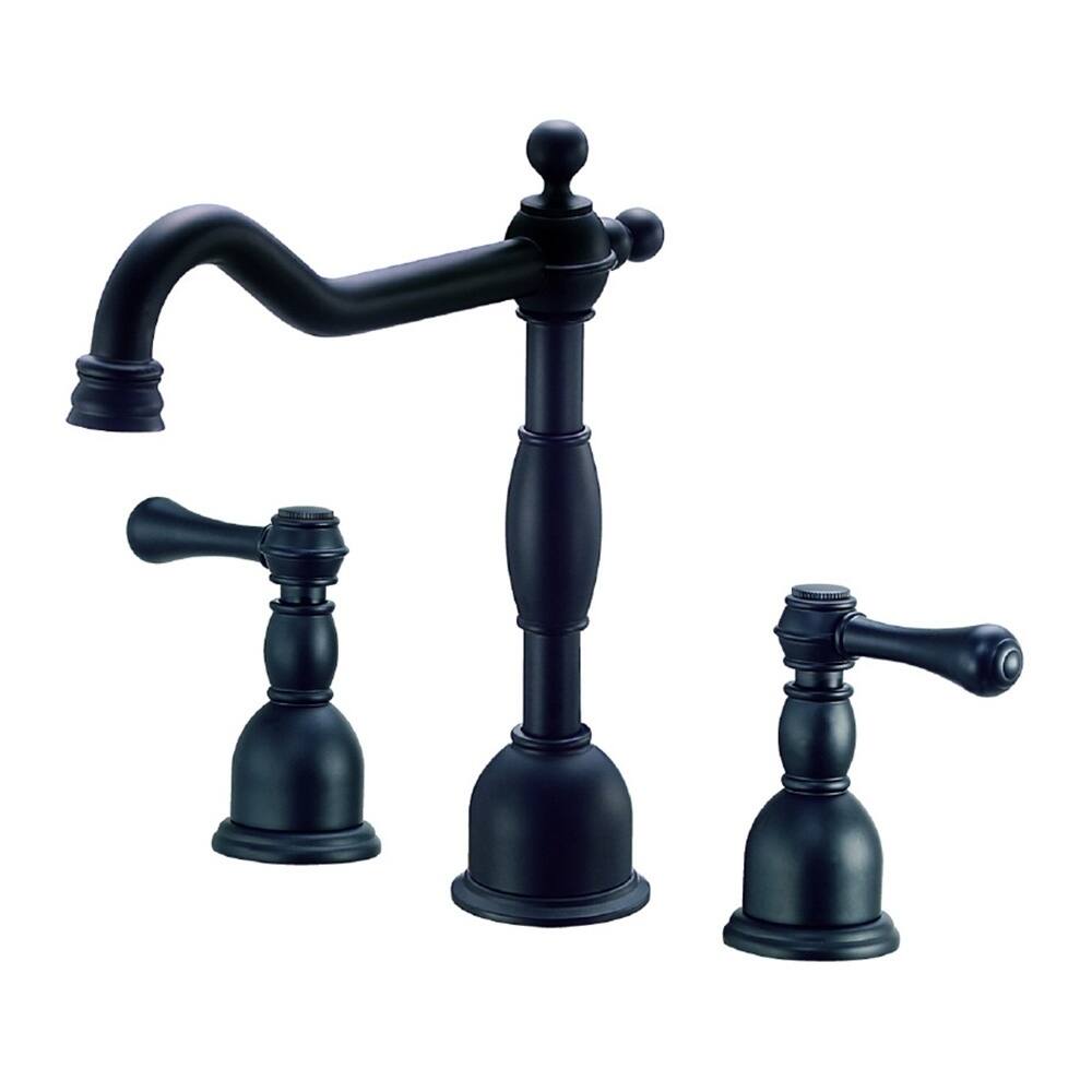 Gerber Widespread Opulence Black Satin Faucet - Satin Black