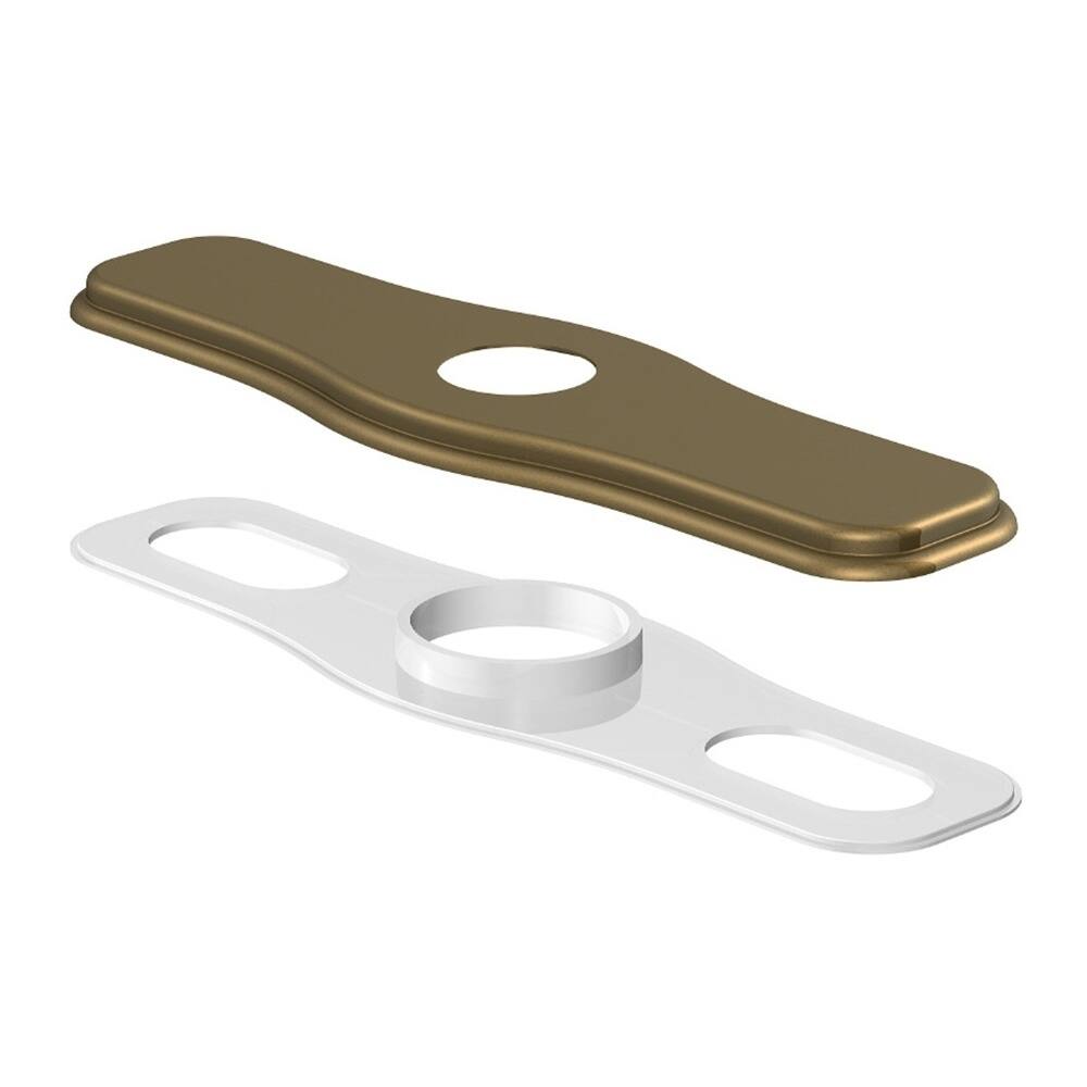 Gerber 10-inch Cover Plate with White Bottom Plate in Tumbled Bronze