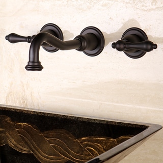 Wall-mount Bronze Vessel Bathroom Faucet
