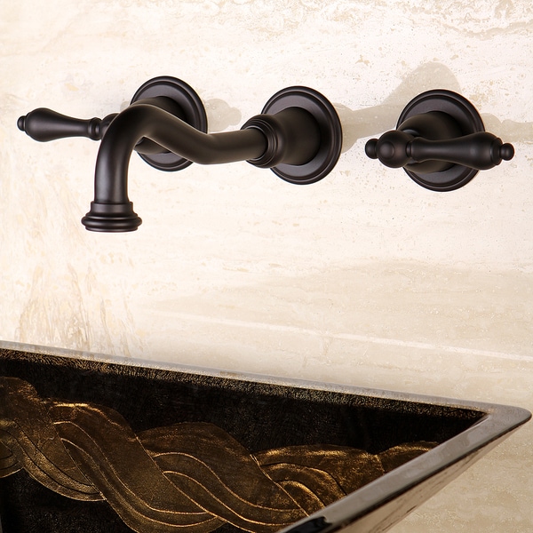 Wall-mount Oil-rubbed Bronze Vessel Bathroom Faucet - On ...