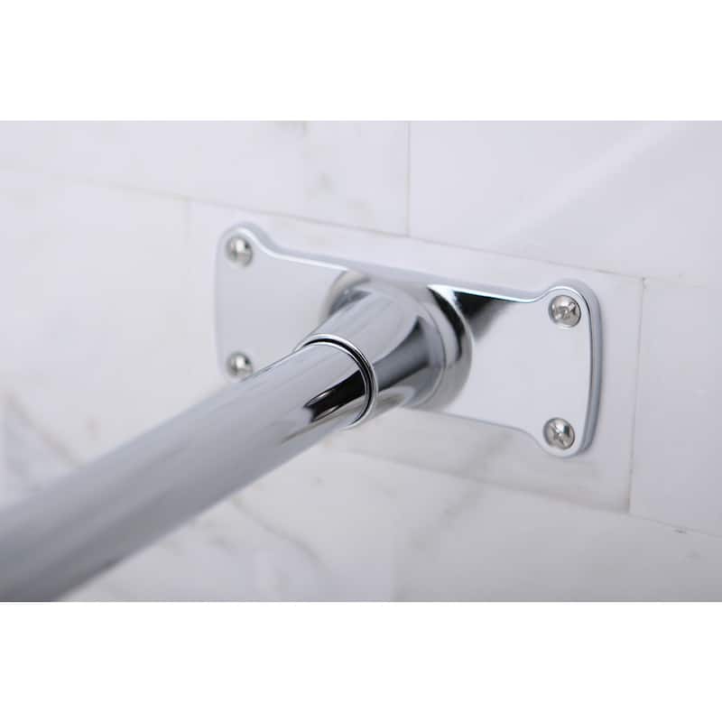 Vintage L-Shaped Shower Curtain Rod - Grey