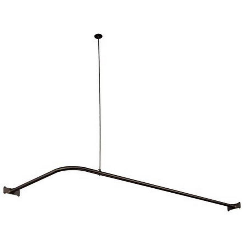 Kingston Brass Oil-rubbed Bronze Heavy Corner Shower Rod