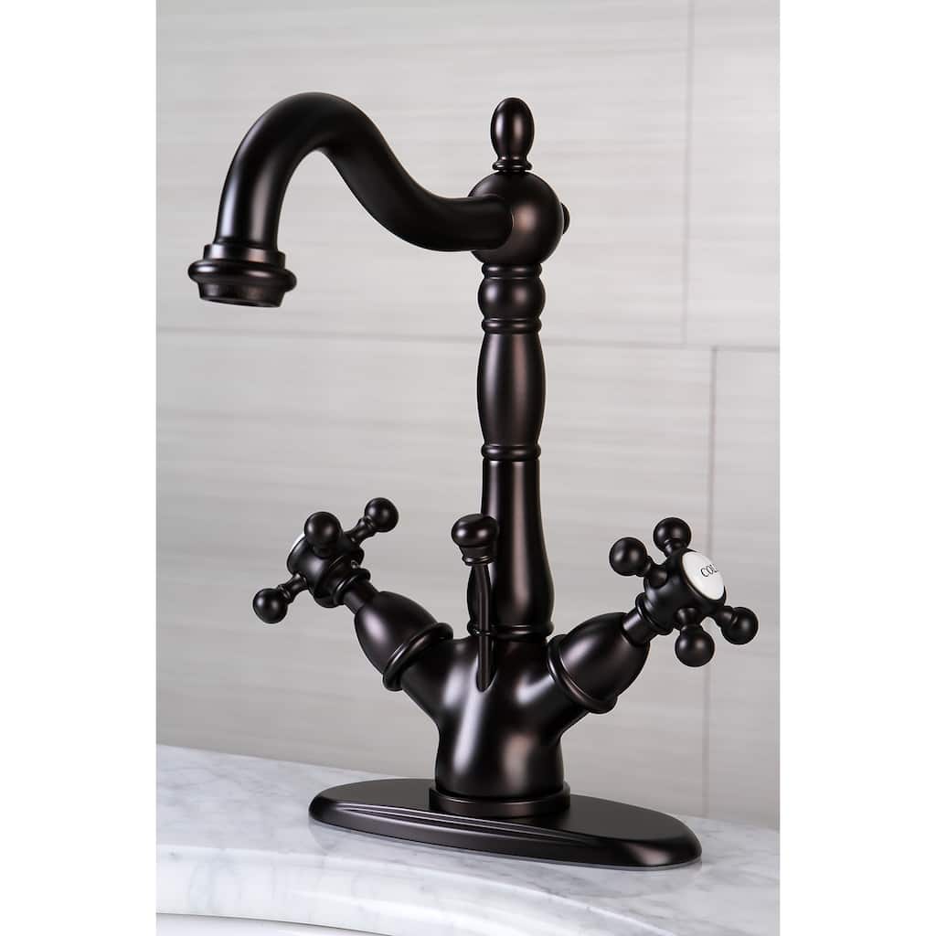Kingston Brass Victorian Single-hole Oil-rubbed Bronze Bathroom Faucet