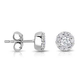 Eloquence Sterling Silver Diamond Accent 'XO' Earrings - 13868923 ...