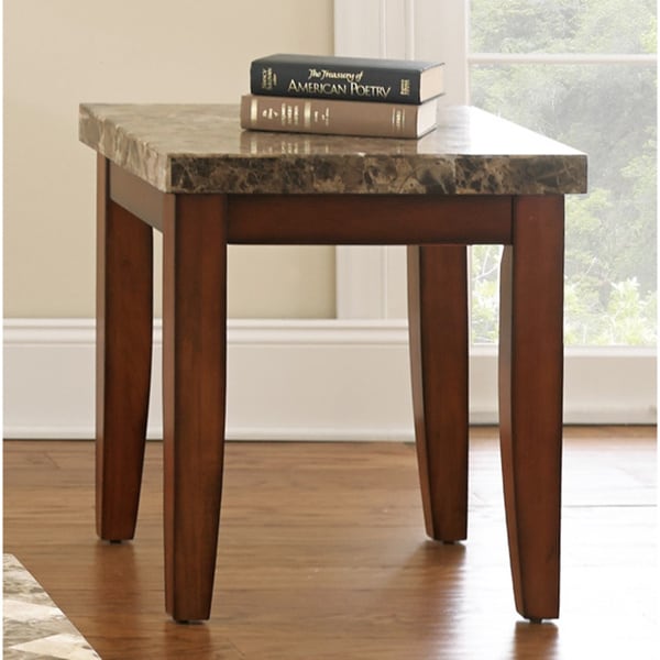 Shop Martinique Marble Top End Table by Greyson Living On Sale Free