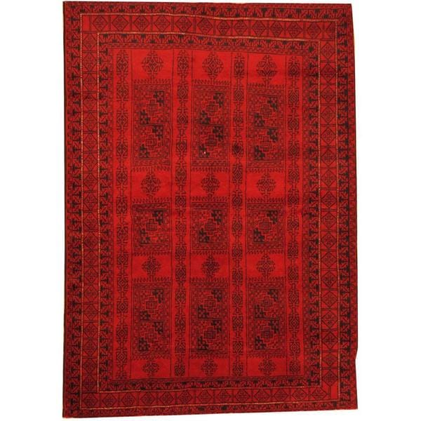 Handmade One-of-a-Kind Balouchi Wool Rug (Afghanistan) - 6'2 x 8'8
